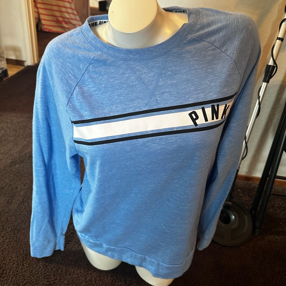 PINK Victoria's Secret Sky Blue Long Sleeve Top